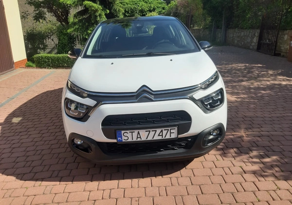 Citroen C3 cena 47500 przebieg: 40025, rok produkcji 2020 z Żabno małe 301